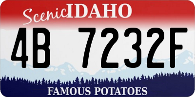 ID license plate 4B7232F