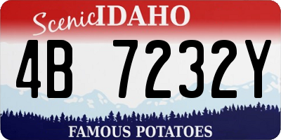 ID license plate 4B7232Y