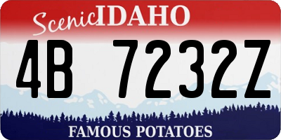 ID license plate 4B7232Z