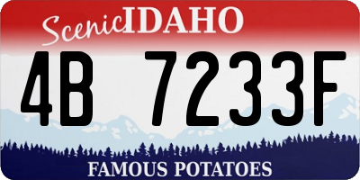 ID license plate 4B7233F