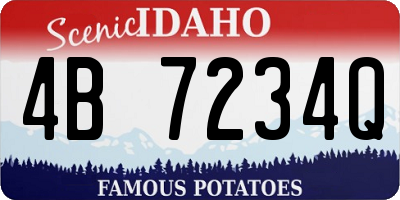 ID license plate 4B7234Q