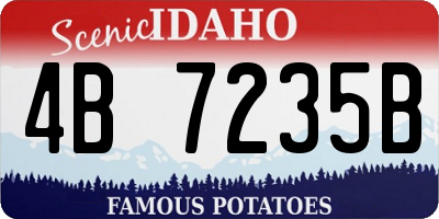 ID license plate 4B7235B