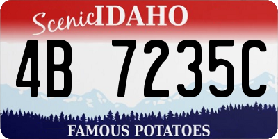 ID license plate 4B7235C