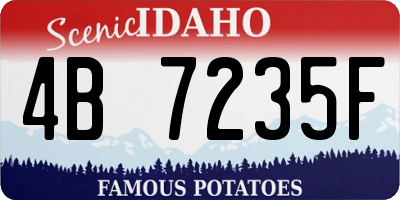 ID license plate 4B7235F