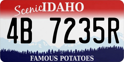 ID license plate 4B7235R