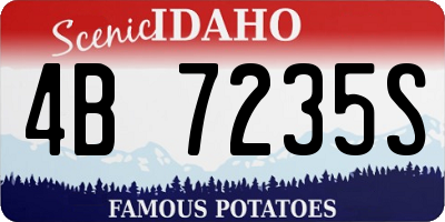 ID license plate 4B7235S