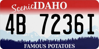 ID license plate 4B7236I