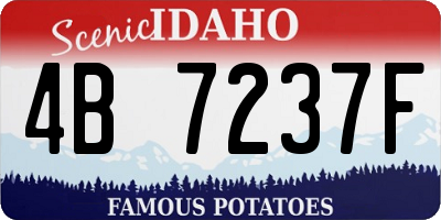 ID license plate 4B7237F