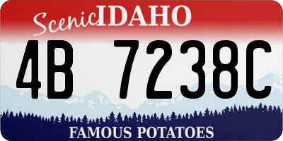 ID license plate 4B7238C