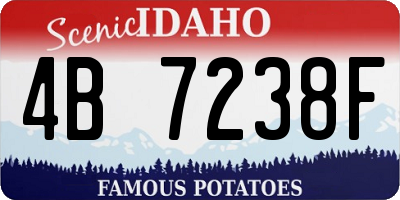 ID license plate 4B7238F