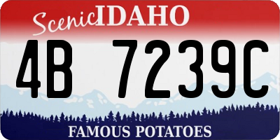 ID license plate 4B7239C