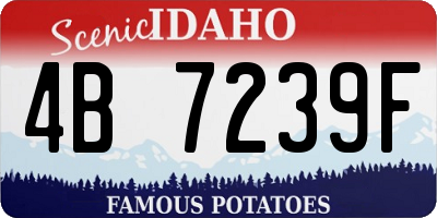 ID license plate 4B7239F