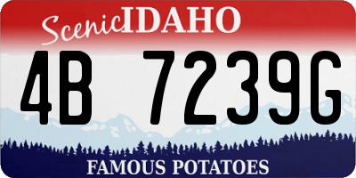 ID license plate 4B7239G