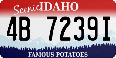 ID license plate 4B7239I