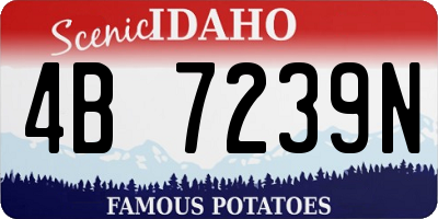 ID license plate 4B7239N