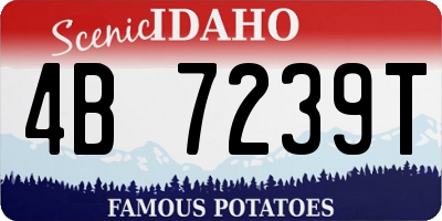 ID license plate 4B7239T