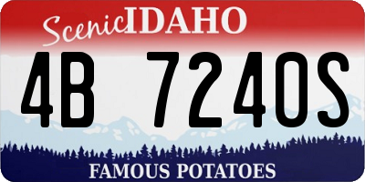 ID license plate 4B7240S