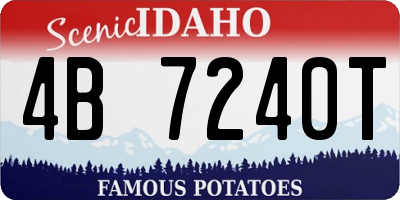 ID license plate 4B7240T