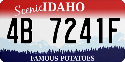 ID license plate 4B7241F