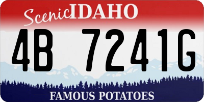 ID license plate 4B7241G