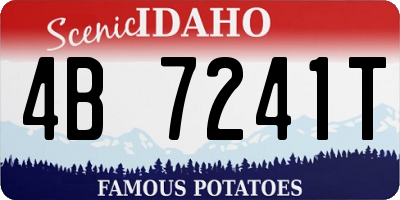 ID license plate 4B7241T