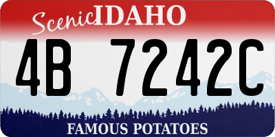 ID license plate 4B7242C