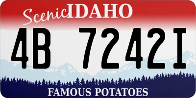 ID license plate 4B7242I
