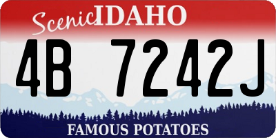 ID license plate 4B7242J