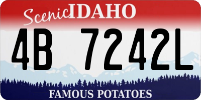 ID license plate 4B7242L