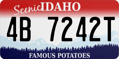 ID license plate 4B7242T