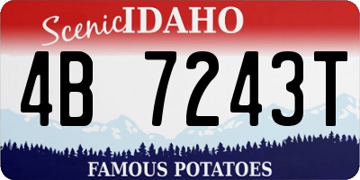 ID license plate 4B7243T