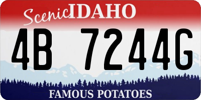 ID license plate 4B7244G