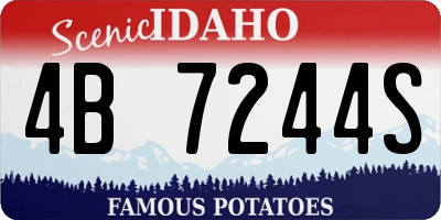 ID license plate 4B7244S