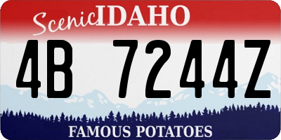 ID license plate 4B7244Z