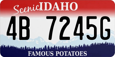 ID license plate 4B7245G