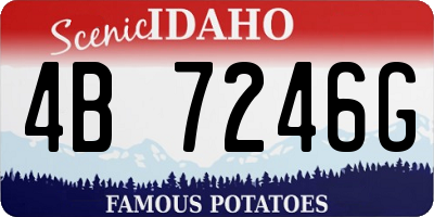 ID license plate 4B7246G