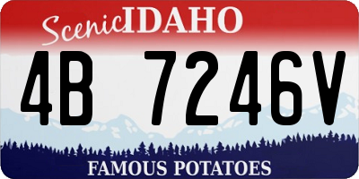 ID license plate 4B7246V