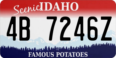 ID license plate 4B7246Z