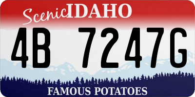 ID license plate 4B7247G