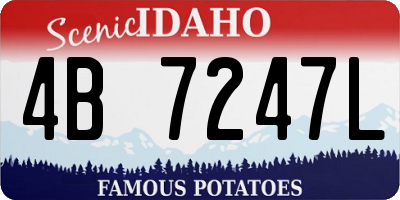 ID license plate 4B7247L
