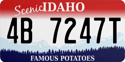 ID license plate 4B7247T