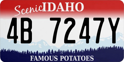 ID license plate 4B7247Y