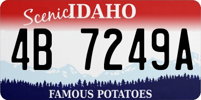 ID license plate 4B7249A