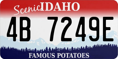 ID license plate 4B7249E