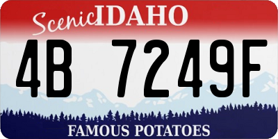 ID license plate 4B7249F