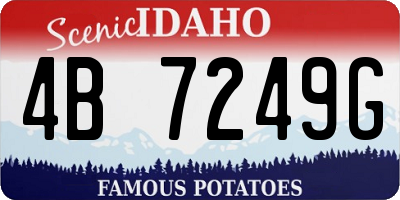 ID license plate 4B7249G