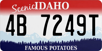 ID license plate 4B7249T