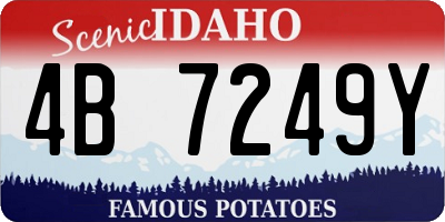 ID license plate 4B7249Y