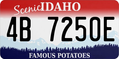 ID license plate 4B7250E