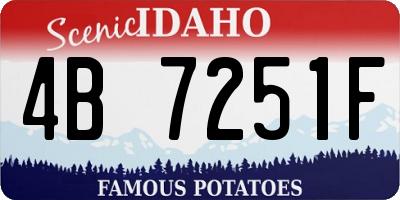 ID license plate 4B7251F
